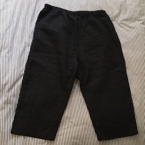 Garnet Hill Loose Cropped Linen Capri Pants 12 XL